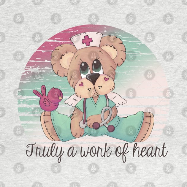 Nurse Teddy Bear Angel - Truly a work of heart by Imp's Dog House